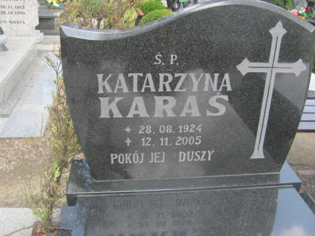 Katarzyna Karaś 1924 Lubin-Księginice (gmina) - Grobonet - Wyszukiwarka osób pochowanych