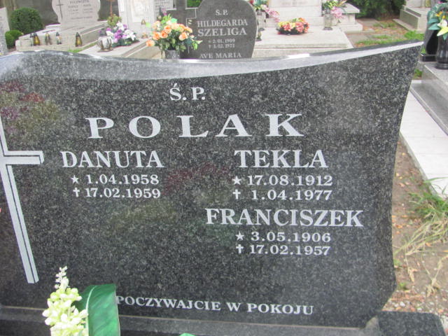 Danuta Polak 1958 Lubin-Księginice (gmina) - Grobonet - Wyszukiwarka osób pochowanych