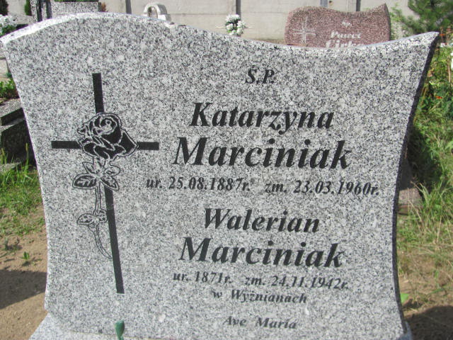 Katarzyna Marciniak 1887 Lubin-Księginice (gmina) - Grobonet - Wyszukiwarka osób pochowanych